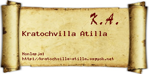 Kratochvilla Atilla névjegykártya